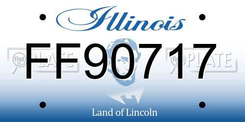 FF90717 Illinois License Plate