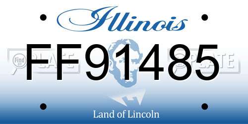 FF91485 Illinois License Plate