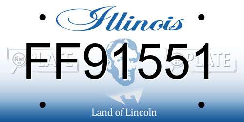 FF91551 Illinois License Plate