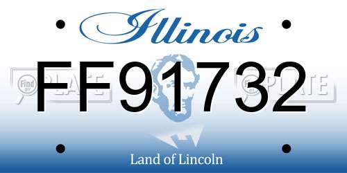 FF91732 Illinois License Plate