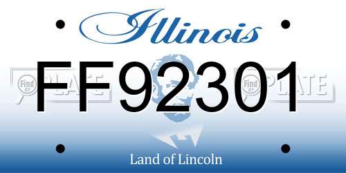 FF92301 Illinois License Plate