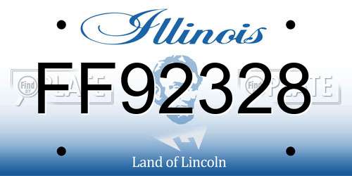 FF92328 Illinois License Plate