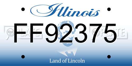 FF92375 Illinois License Plate