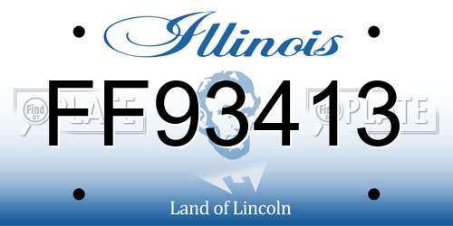FF93413 Illinois License Plate