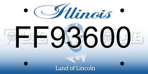 FF93600 Illinois License Plate