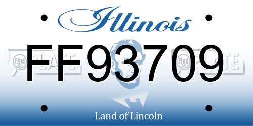 FF93709 Illinois License Plate