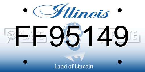 FF95149 Illinois License Plate