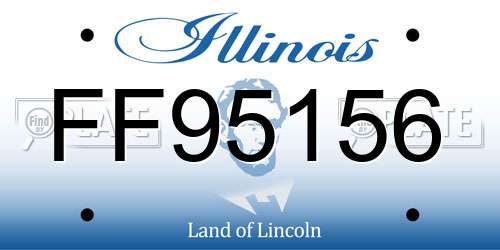 FF95156 Illinois License Plate