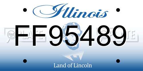 FF95489 Illinois License Plate