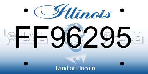 FF96295 Illinois License Plate