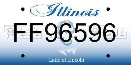 FF96596 Illinois License Plate