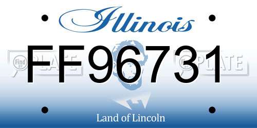 FF96731 Illinois License Plate