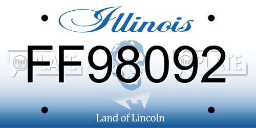 FF98092 Illinois License Plate