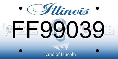 FF99039 Illinois License Plate