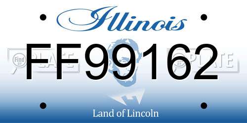 FF99162 Illinois License Plate