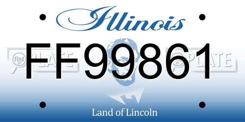 FF99861 Illinois License Plate