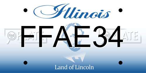 FFAE34 Illinois License Plate