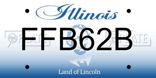 FFB62B Illinois License Plate