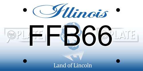 FFB66 Illinois License Plate
