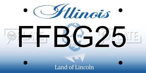 FFBG25 Illinois License Plate