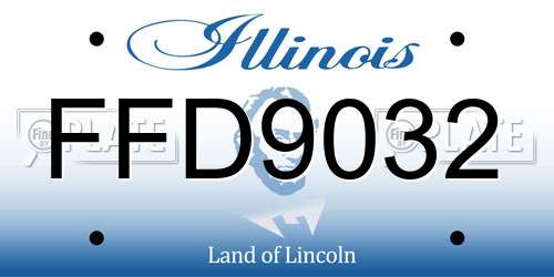 FFD9032 Illinois License Plate