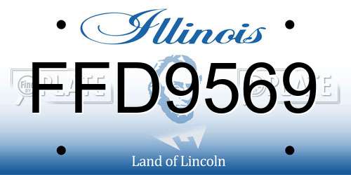 FFD9569 Illinois License Plate