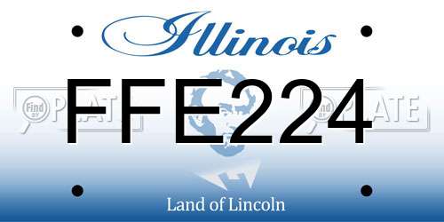 FFE224 Illinois License Plate