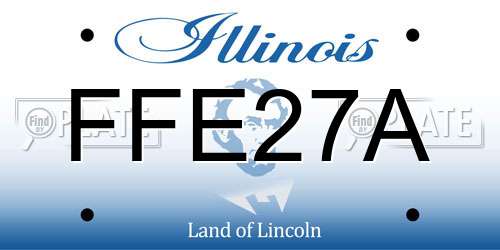 FFE27A Illinois License Plate