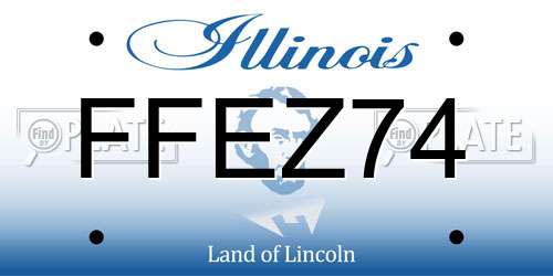 FFEZ74 Illinois License Plate