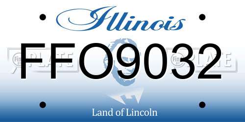 FFO9032 Illinois License Plate