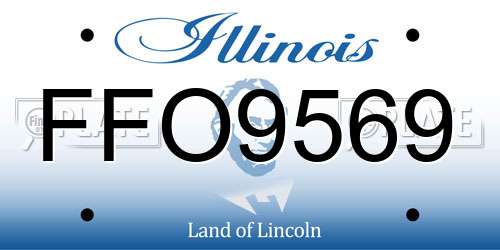 FFO9569 Illinois License Plate