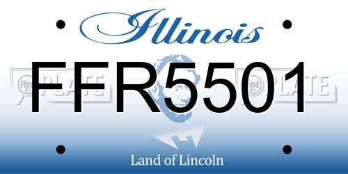 FFR5501 Illinois License Plate
