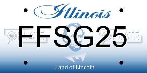 FFSG25 Illinois License Plate