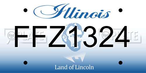 FFZ1324 Illinois License Plate