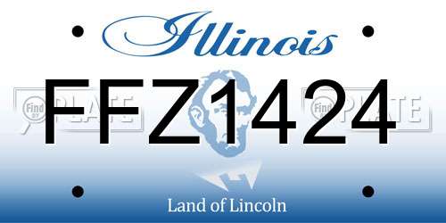 FFZ1424 Illinois License Plate