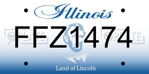FFZ1474 Illinois License Plate