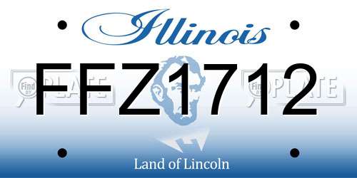 FFZ1712 Illinois License Plate