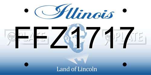 FFZ1717 Illinois License Plate