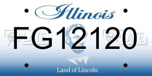 FG12120 Illinois License Plate