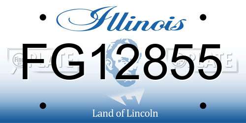FG12855 Illinois License Plate