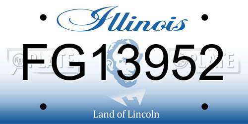 FG13952 Illinois License Plate
