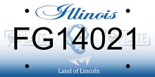 FG14021 Illinois License Plate