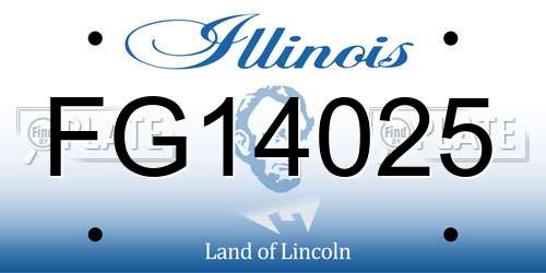 FG14025 Illinois License Plate