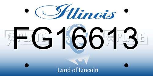 FG16613 Illinois License Plate