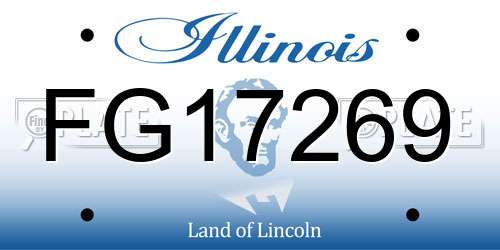 FG17269 Illinois License Plate