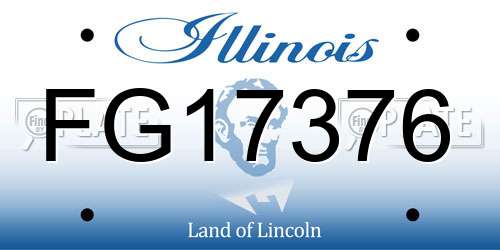 FG17376 Illinois License Plate