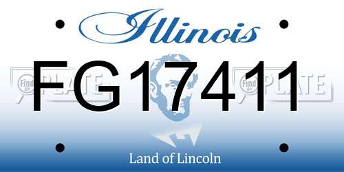 FG17411 Illinois License Plate