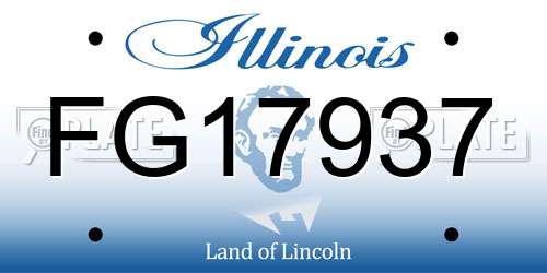 FG17937 Illinois License Plate