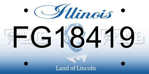 FG18419 Illinois License Plate