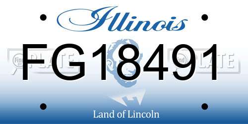 FG18491 Illinois License Plate
